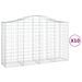 Paniers à gabions arqués 10 pcs 200x50x120/140 cm Fer galvanisé - Photo n°2