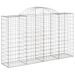 Paniers à gabions arqués 10 pcs 200x50x120/140 cm Fer galvanisé - Photo n°3