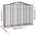 Paniers à gabions arqués 10 pcs 200x50x140/160 cm Fer galvanisé - Photo n°6