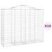 Paniers à gabions arqués 10 pcs 200x50x160/180 cm Fer galvanisé - Photo n°2