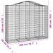 Paniers à gabions arqués 10 pcs 200x50x160/180 cm Fer galvanisé - Photo n°6