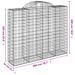 Paniers à gabions arqués 10 pcs 200x50x160/180 cm Fer galvanisé - Photo n°6