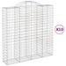 Paniers à gabions arqués 10 pcs 200x50x200/220 cm Fer galvanisé - Photo n°2