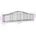 Paniers à gabions arqués 10 pcs 200x50x40/60 cm fer galvanisé - Photo n°6