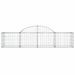 Paniers à gabions arqués 10 pcs 200x50x40/60 cm fer galvanisé - Photo n°4