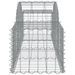 Paniers à gabions arqués 10 pcs 200x50x40/60 cm fer galvanisé - Photo n°5