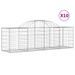 Paniers à gabions arqués 10 pcs 200x50x60/80 cm Fer galvanisé - Photo n°2