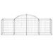 Paniers à gabions arqués 10 pcs 200x50x60/80 cm Fer galvanisé - Photo n°4