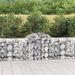 Paniers à gabions arqués 10 pcs 200x50x80/100 cm Fer galvanisé - Photo n°1