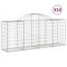 Paniers à gabions arqués 10 pcs 200x50x80/100 cm Fer galvanisé - Photo n°2