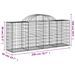 Paniers à gabions arqués 10 pcs 200x50x80/100 cm Fer galvanisé - Photo n°6