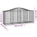 Paniers à gabions arqués 10 pcs 200x50x80/100 cm Fer galvanisé - Photo n°6