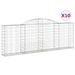 Paniers à gabions arqués 10 pcs 300x30x100/120 cm fer galvanisé - Photo n°2