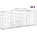 Paniers à gabions arqués 10 pcs 300x30x120/140 cm fer galvanisé - Photo n°2