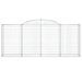 Paniers à gabions arqués 10 pcs 300x50x120/140 cm fer galvanisé - Photo n°4