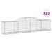 Paniers à gabions arqués 10 pcs 300x50x60/80 cm fer galvanisé - Photo n°2