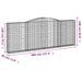 Paniers à gabions arqués 10 pcs 400x30x140/160 cm Fer galvanisé - Photo n°6