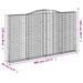 Paniers à gabions arqués 10 pcs 400x30x220/240 cm Fer galvanisé - Photo n°6