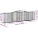 Paniers à gabions arqués 10 pcs 400x50x100/120 cm Fer galvanisé - Photo n°6