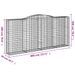 Paniers à gabions arqués 10 pcs 400x50x180/200 cm Fer galvanisé - Photo n°6