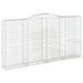 Paniers à gabions arqués 10 pcs 400x50x200/220 cm Fer galvanisé - Photo n°3