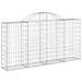 Paniers à gabions arqués 11 pcs 200x30x100/120 cm Fer galvanisé - Photo n°3