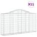 Paniers à gabions arqués 11 pcs 200x30x100/120 cm Fer galvanisé - Photo n°2