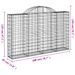 Paniers à gabions arqués 11 pcs 200x30x120/140 cm Fer galvanisé - Photo n°6