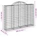 Paniers à gabions arqués 11 pcs 200x30x140/160 cm Fer galvanisé - Photo n°6