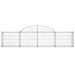 Paniers à gabions arqués 11 pcs 200x30x40/60 cm Fer galvanisé - Photo n°4