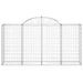 Paniers à gabions arqués 11 pcs 200x50x100/120 cm fer galvanisé - Photo n°4