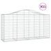 Paniers à gabions arqués 11 pcs 200x50x100/120 cm fer galvanisé - Photo n°2