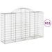 Paniers à gabions arqués 11 pcs 200x50x120/140 cm Fer galvanisé - Photo n°2