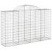 Paniers à gabions arqués 11 pcs 200x50x120/140 cm Fer galvanisé - Photo n°3