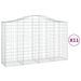 Paniers à gabions arqués 11 pcs 200x50x120/140 cm Fer galvanisé - Photo n°2