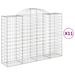 Paniers à gabions arqués 11 pcs 200x50x140/160 cm Fer galvanisé - Photo n°2