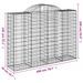 Paniers à gabions arqués 11 pcs 200x50x140/160 cm Fer galvanisé - Photo n°6