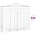 Paniers à gabions arqués 11 pcs 200x50x160/180 cm Fer galvanisé - Photo n°2