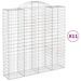 Paniers à gabions arqués 11 pcs 200x50x200/220 cm Fer galvanisé - Photo n°2