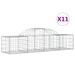 Paniers à gabions arqués 11 pcs 200x50x40/60 cm fer galvanisé - Photo n°2