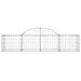 Paniers à gabions arqués 11 pcs 200x50x40/60 cm fer galvanisé - Photo n°4