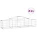 Paniers à gabions arqués 11 pcs 200x50x40/60 cm fer galvanisé - Photo n°2