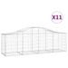 Paniers à gabions arqués 11 pcs 200x50x60/80 cm Fer galvanisé - Photo n°2