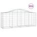 Paniers à gabions arqués 11 pcs 200x50x80/100 cm Fer galvanisé - Photo n°2