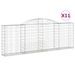 Paniers à gabions arqués 11 pcs 300x30x100/120 cm fer galvanisé - Photo n°2