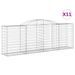 Paniers à gabions arqués 11 pcs 300x50x100/120 cm fer galvanisé - Photo n°2