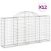 Paniers à gabions arqués 12 pcs 200x30x100/120 cm Fer galvanisé - Photo n°2