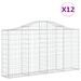 Paniers à gabions arqués 12 pcs 200x30x100/120 cm Fer galvanisé - Photo n°2