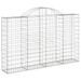 Paniers à gabions arqués 12 pcs 200x30x120/140 cm Fer galvanisé - Photo n°3