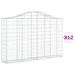 Paniers à gabions arqués 12 pcs 200x30x120/140 cm Fer galvanisé - Photo n°2